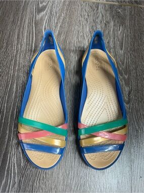 Crocs Isabella huarache 2 flat sandals colorful jelly straps